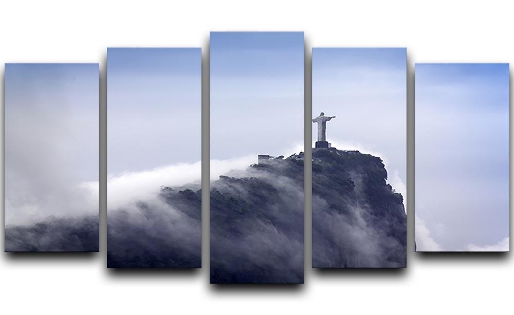 Christ the Redeemer in clouds 5 Split Panel Canvas  - Canvas Art Rocks - 1
