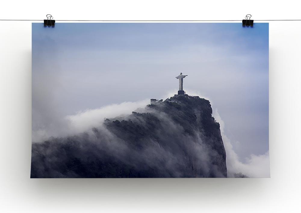 Christ the Redeemer in clouds Canvas Print or Poster - Canvas Art Rocks - 2