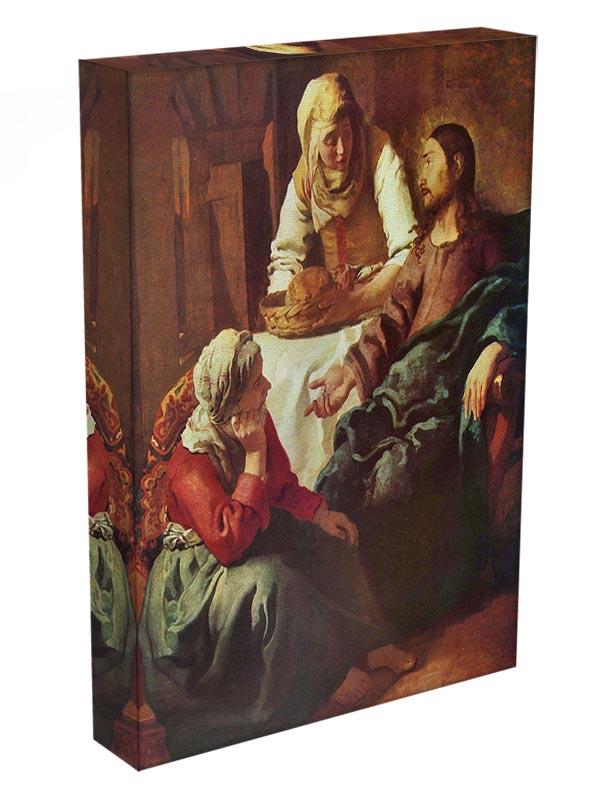Christ with Mary and Martha by Vermeer Canvas Print or Poster - Canvas Art Rocks - 3