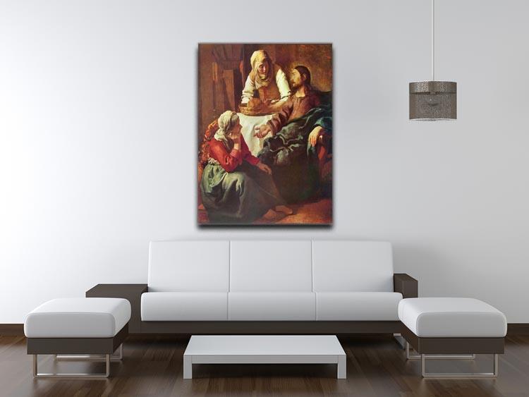 Christ with Mary and Martha by Vermeer Canvas Print or Poster - Canvas Art Rocks - 4