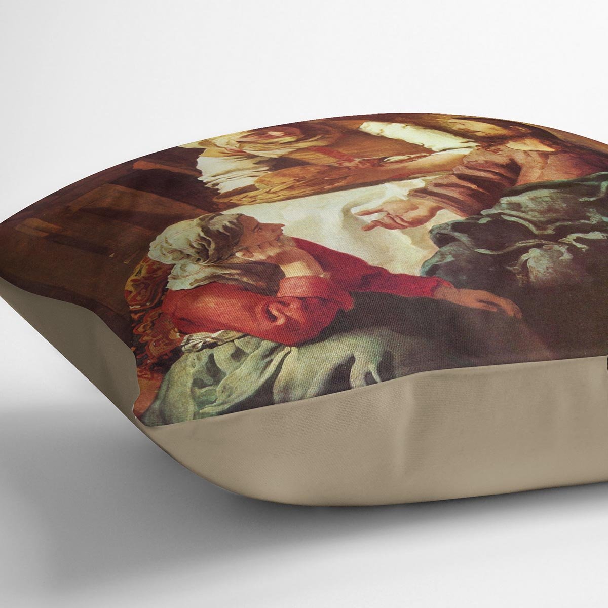 Christ with Mary and Martha by Vermeer Cushion