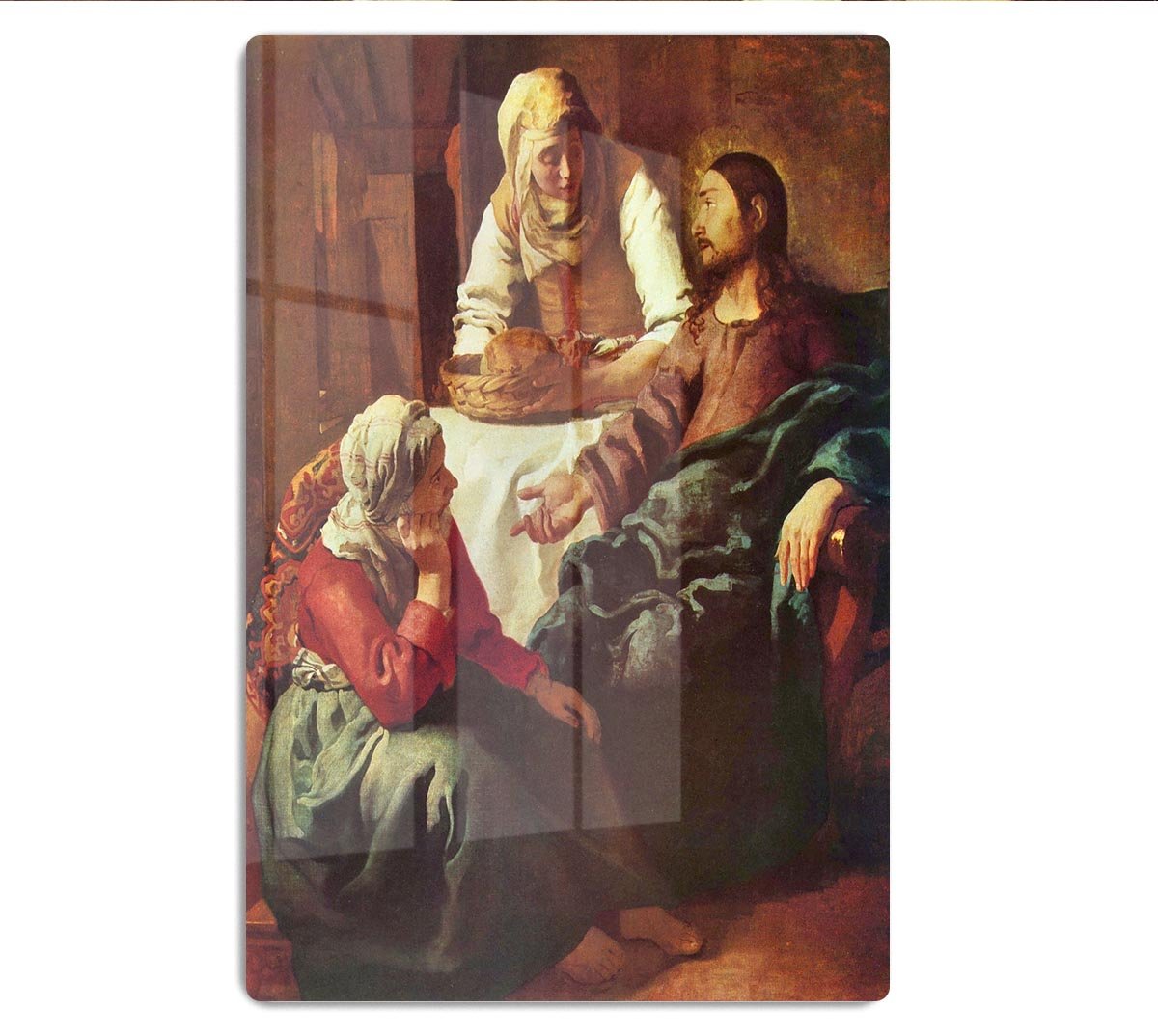 Christ with Mary and Martha by Vermeer HD Metal Print - Canvas Art Rocks - 1