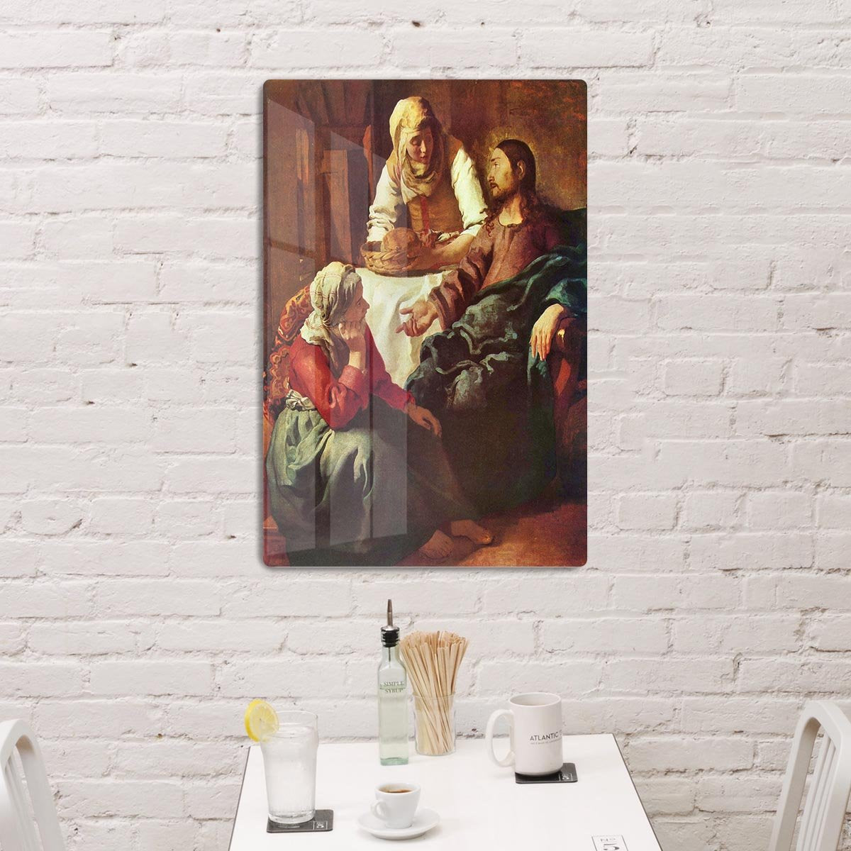 Christ with Mary and Martha by Vermeer HD Metal Print - Canvas Art Rocks - 3