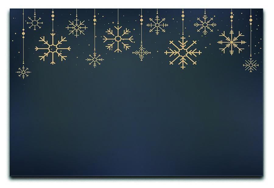 Christmas Gold Snowflake Canvas Print or Poster  - Canvas Art Rocks - 1
