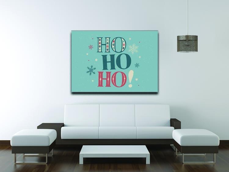 Christmas Retro Ho Ho Ho Canvas Print or Poster - Canvas Art Rocks - 4