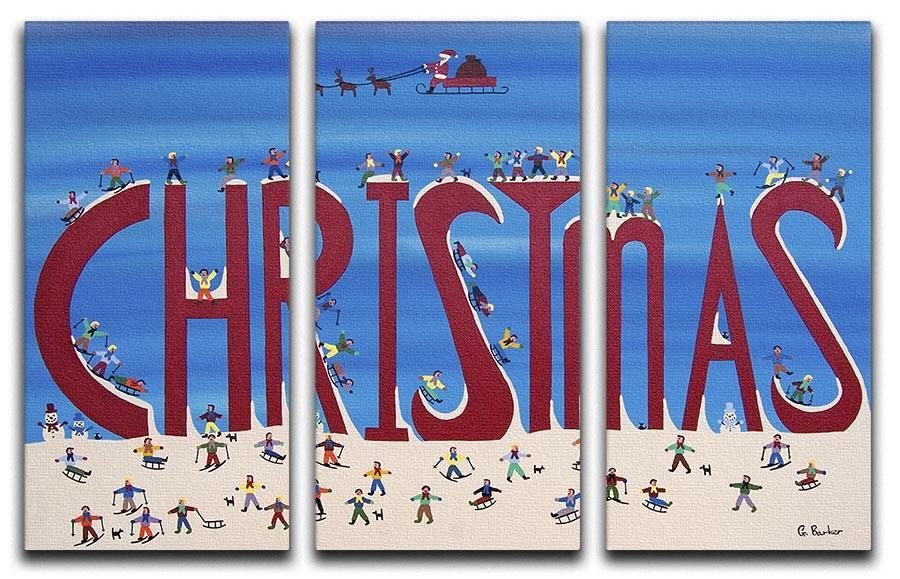 Christmas by Gordon Barker 3 Split Panel Canvas Print - Canvas Art Rocks - 1