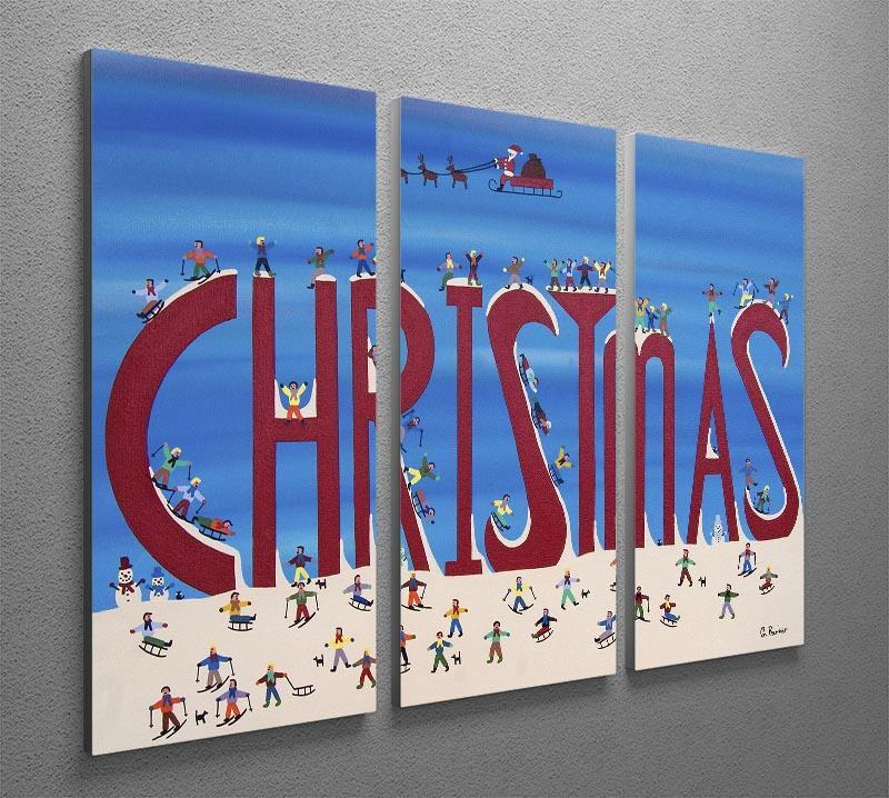 Christmas by Gordon Barker 3 Split Panel Canvas Print - Canvas Art Rocks - 2