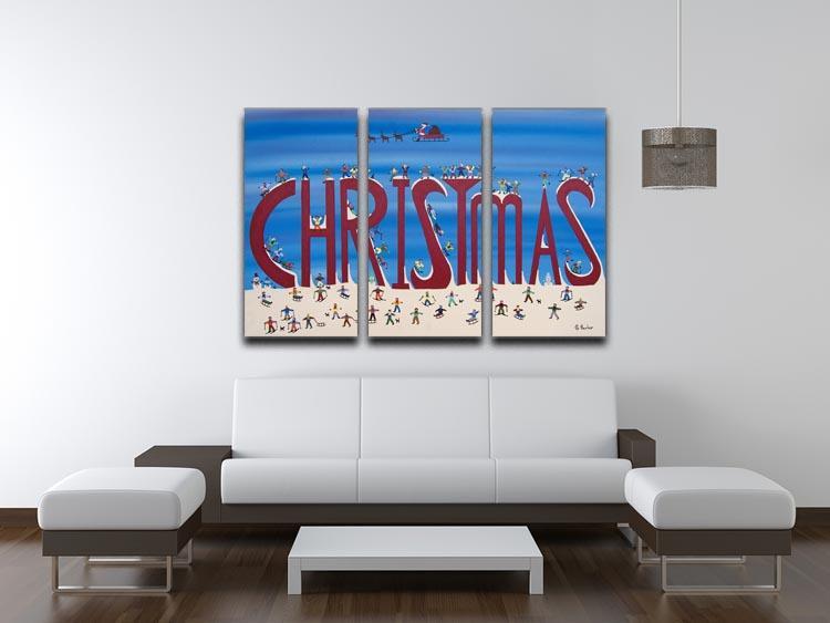 Christmas by Gordon Barker 3 Split Panel Canvas Print - Canvas Art Rocks - 3