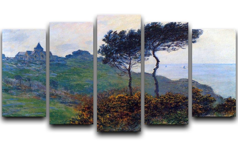 Church at Varengeville by Monet 5 Split Panel Canvas  - Canvas Art Rocks - 1