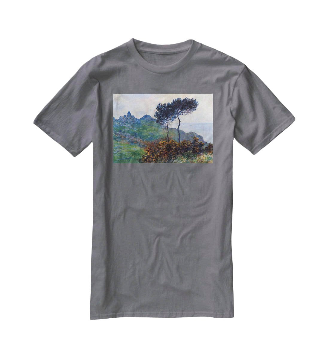 Church at Varengeville by Monet T-Shirt - Canvas Art Rocks - 3