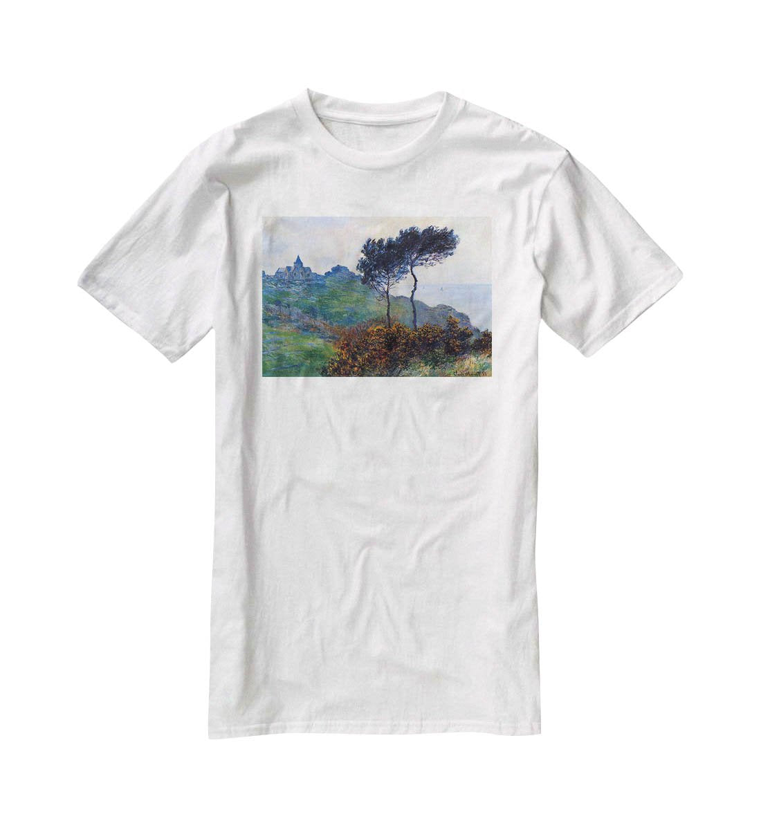 Church at Varengeville by Monet T-Shirt - Canvas Art Rocks - 5