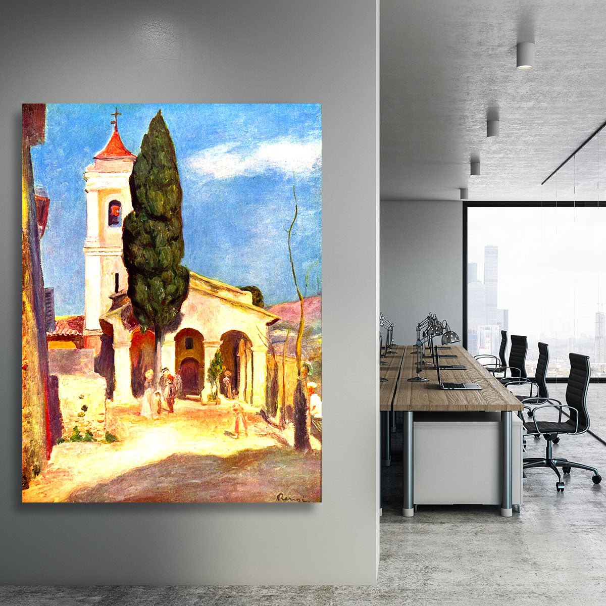 Church in Cagnes by Renoir Canvas Print or Poster - Canvas Art Rocks - 3