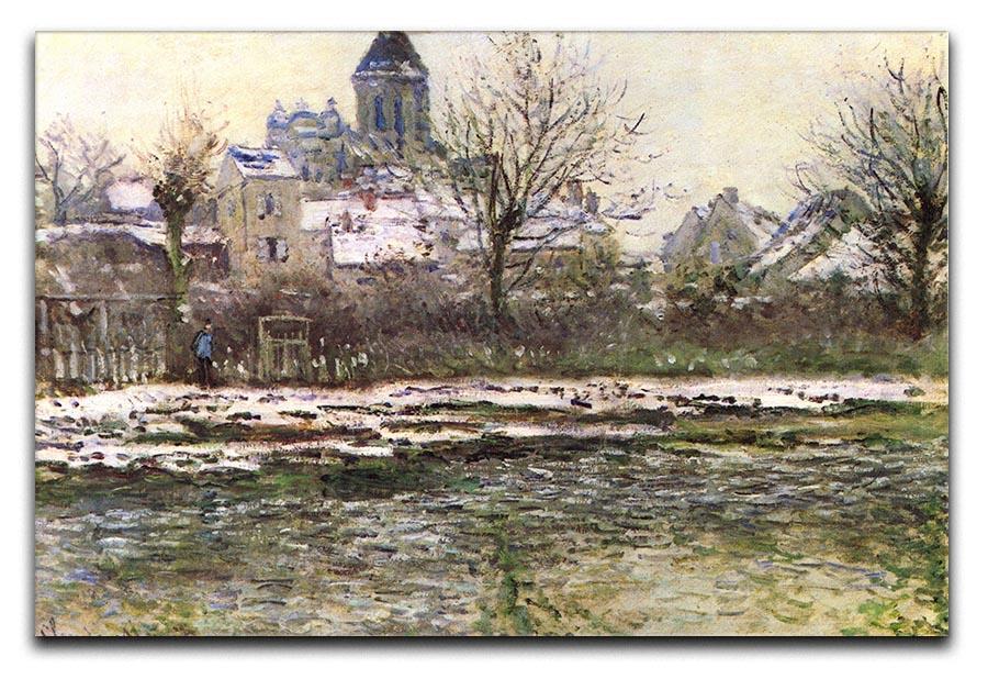 Church of Vetheuil in the snow by Monet Canvas Print & Poster  - Canvas Art Rocks - 1