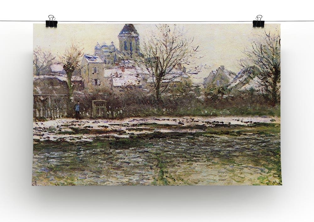 Church of Vetheuil in the snow by Monet Canvas Print & Poster - Canvas Art Rocks - 2
