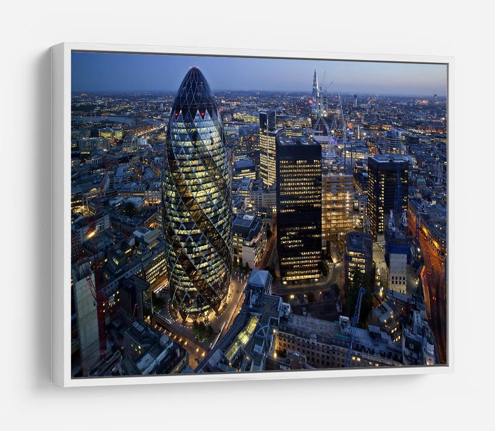 City of London lit up at night HD Metal Print