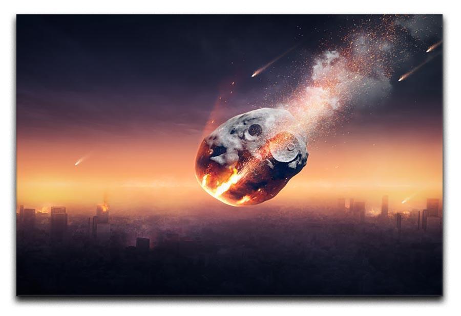 City on earth destroyed by meteor shower Canvas Print or Poster  - Canvas Art Rocks - 1