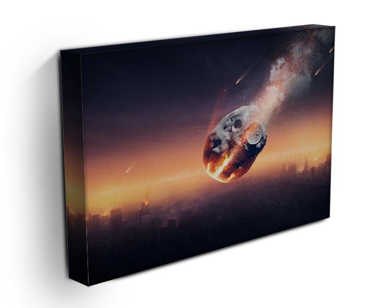 City on earth destroyed by meteor shower Canvas Print or Poster - Canvas Art Rocks - 3