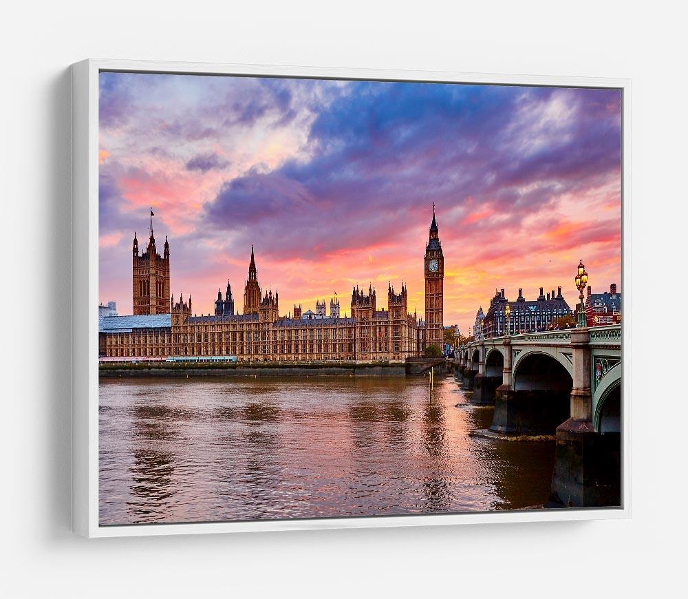 Cityscape of Big Ben and Westminster Bridge HD Metal Print