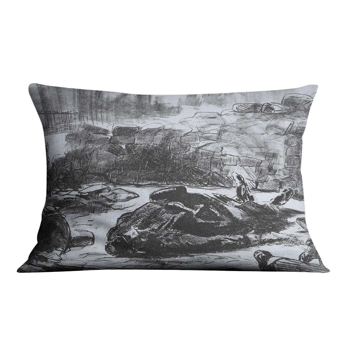 Civil war by Manet Throw Pillow