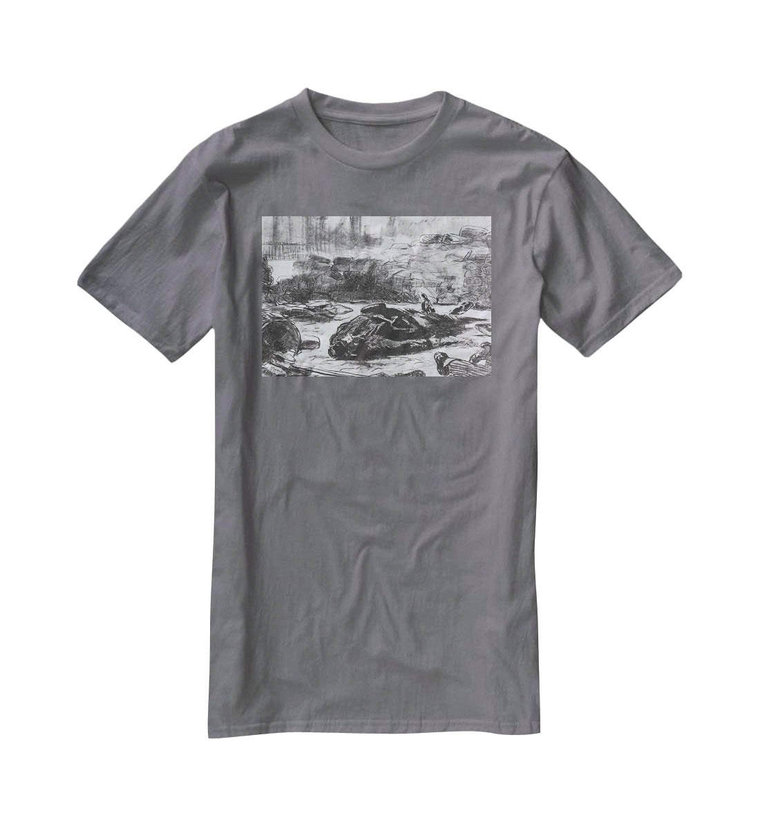 Civil war by Manet T-Shirt - Canvas Art Rocks - 3