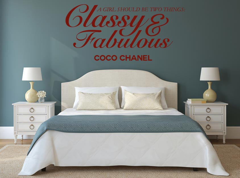 Classy & Fabulous Wall Sticker - Canvas Art Rocks - 1