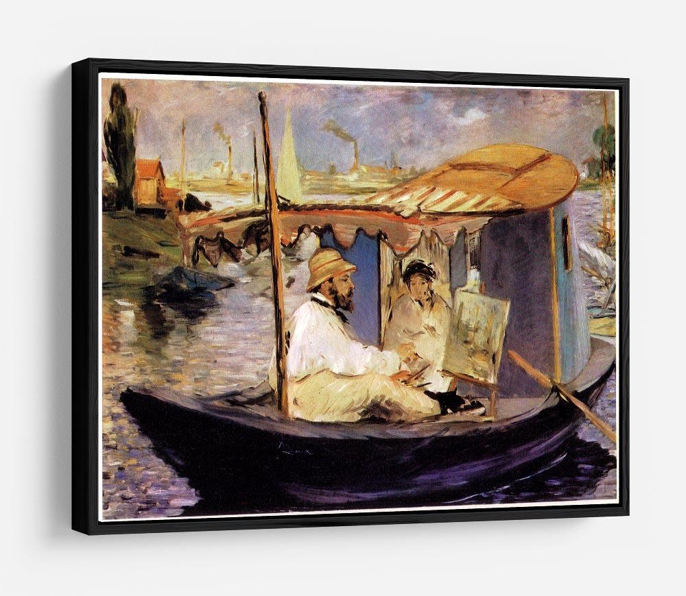 Claude Monet Dans Son Bateau Atelier 1874 by Manet HD Metal Print