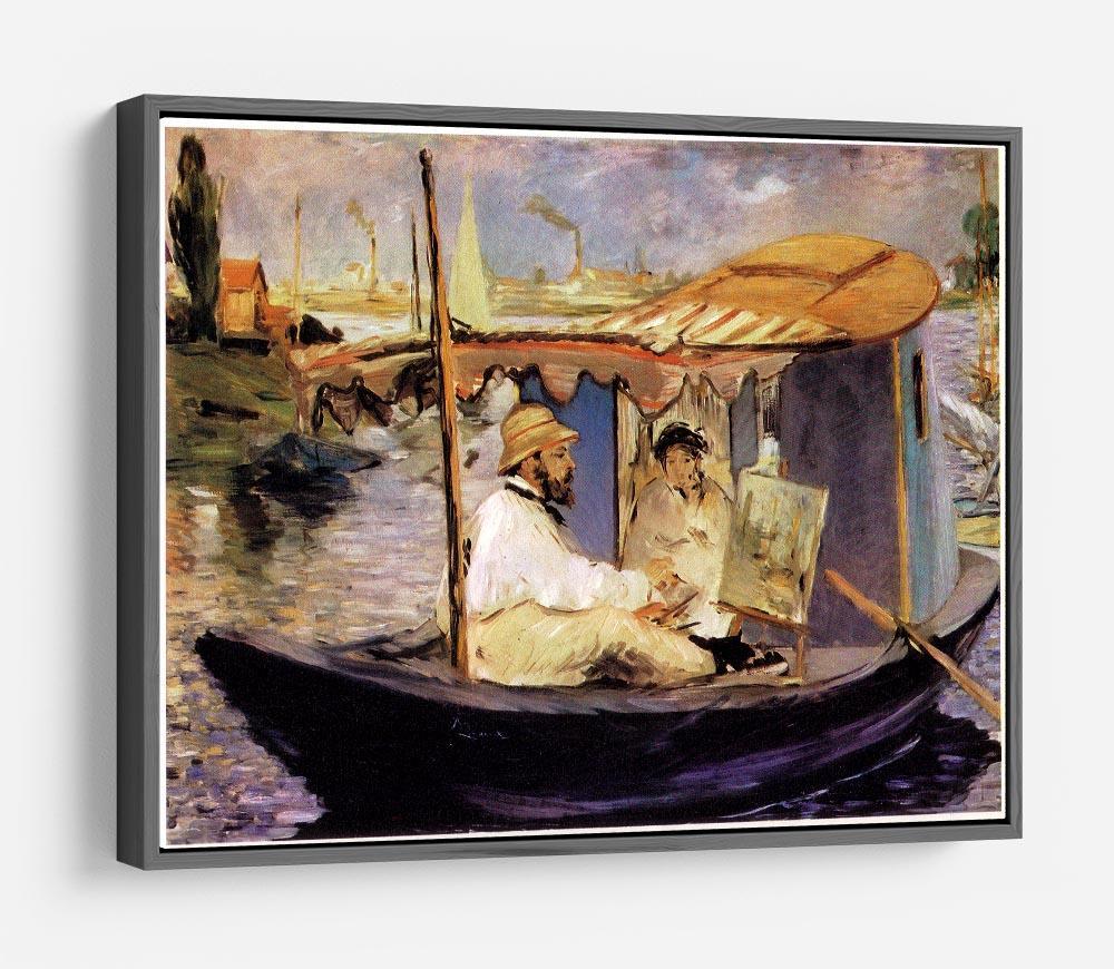 Claude Monet Dans Son Bateau Atelier 1874 by Manet HD Metal Print