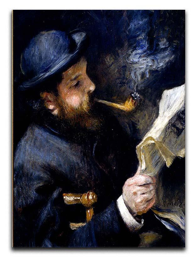 Claude Monet Reading A Newspaper by Renoir Canvas Print or Poster  - Canvas Art Rocks - 1