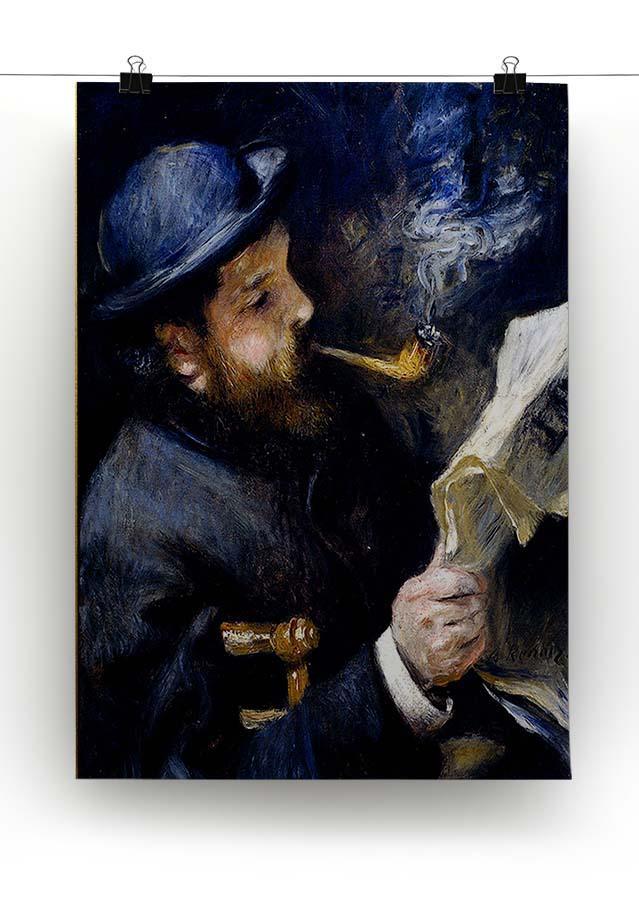Claude Monet Reading A Newspaper by Renoir Canvas Print or Poster - Canvas Art Rocks - 2