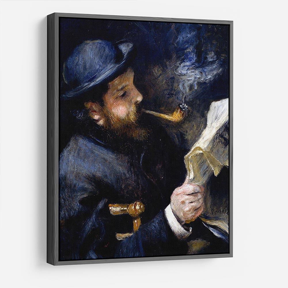 Claude Monet Reading A Newspaper by Renoir HD Metal Print