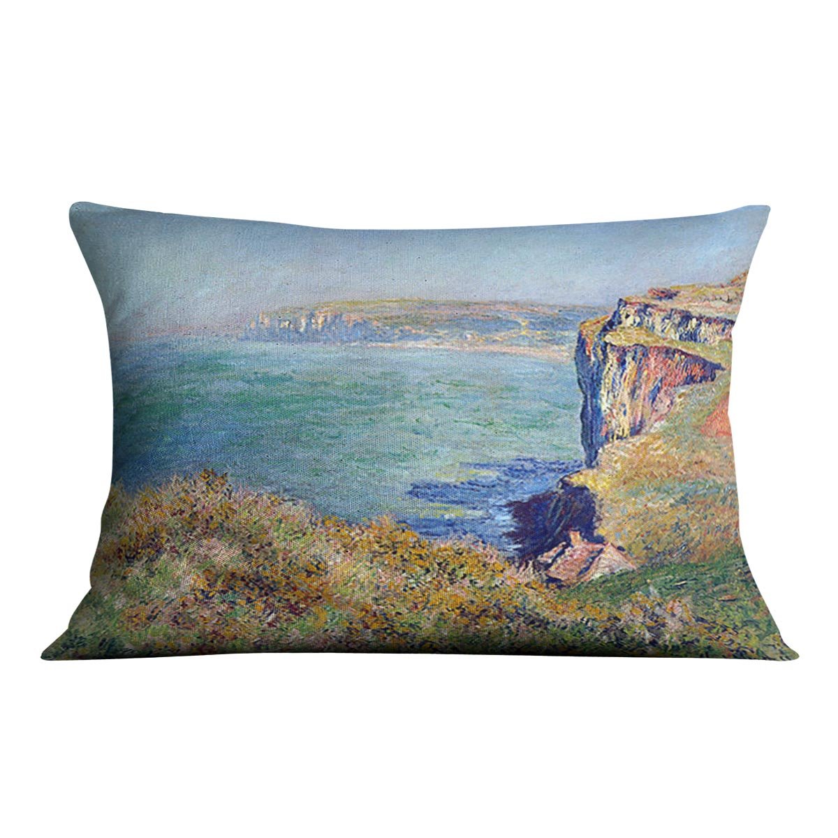 Cliffs at Varengeville by Monet Throw Pillow