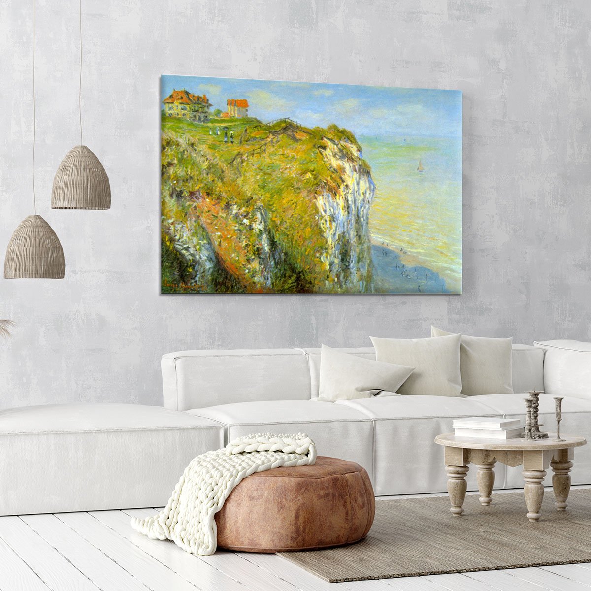 Cliffs by Monet Canvas Print or Poster