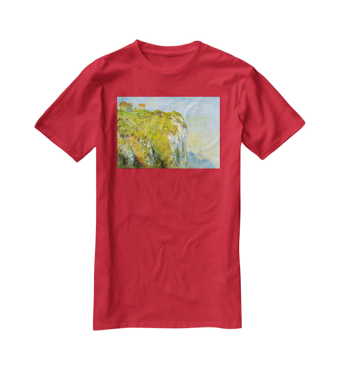 Cliffs by Monet T-Shirt - Canvas Art Rocks - 4