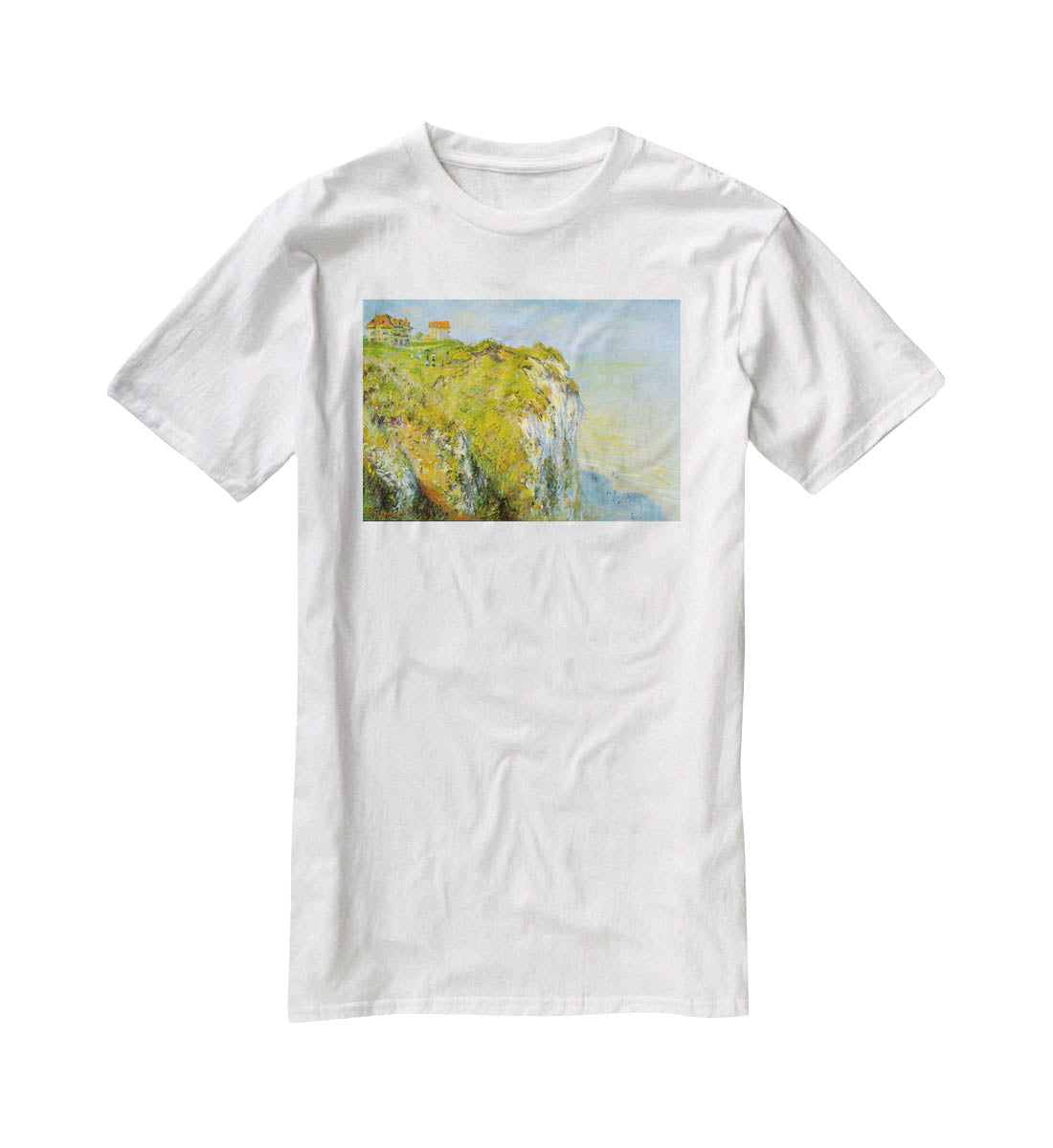 Cliffs by Monet T-Shirt - Canvas Art Rocks - 5