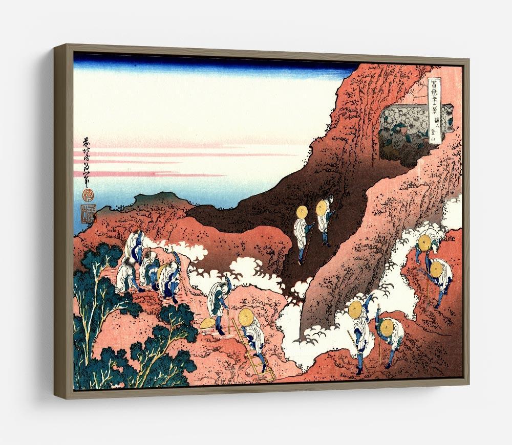 Climbing on Mt. Fuji by Hokusai HD Metal Print