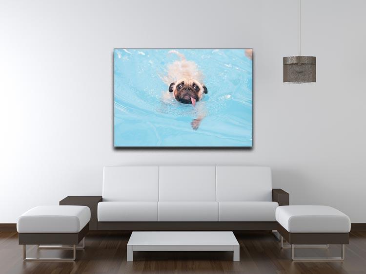 Close-up a cute dog puppy Pug Canvas Print or Poster - Canvas Art Rocks - 4