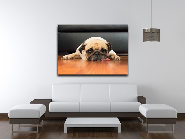 Close-up face of Cute pug Canvas Print or Poster - Canvas Art Rocks - 4