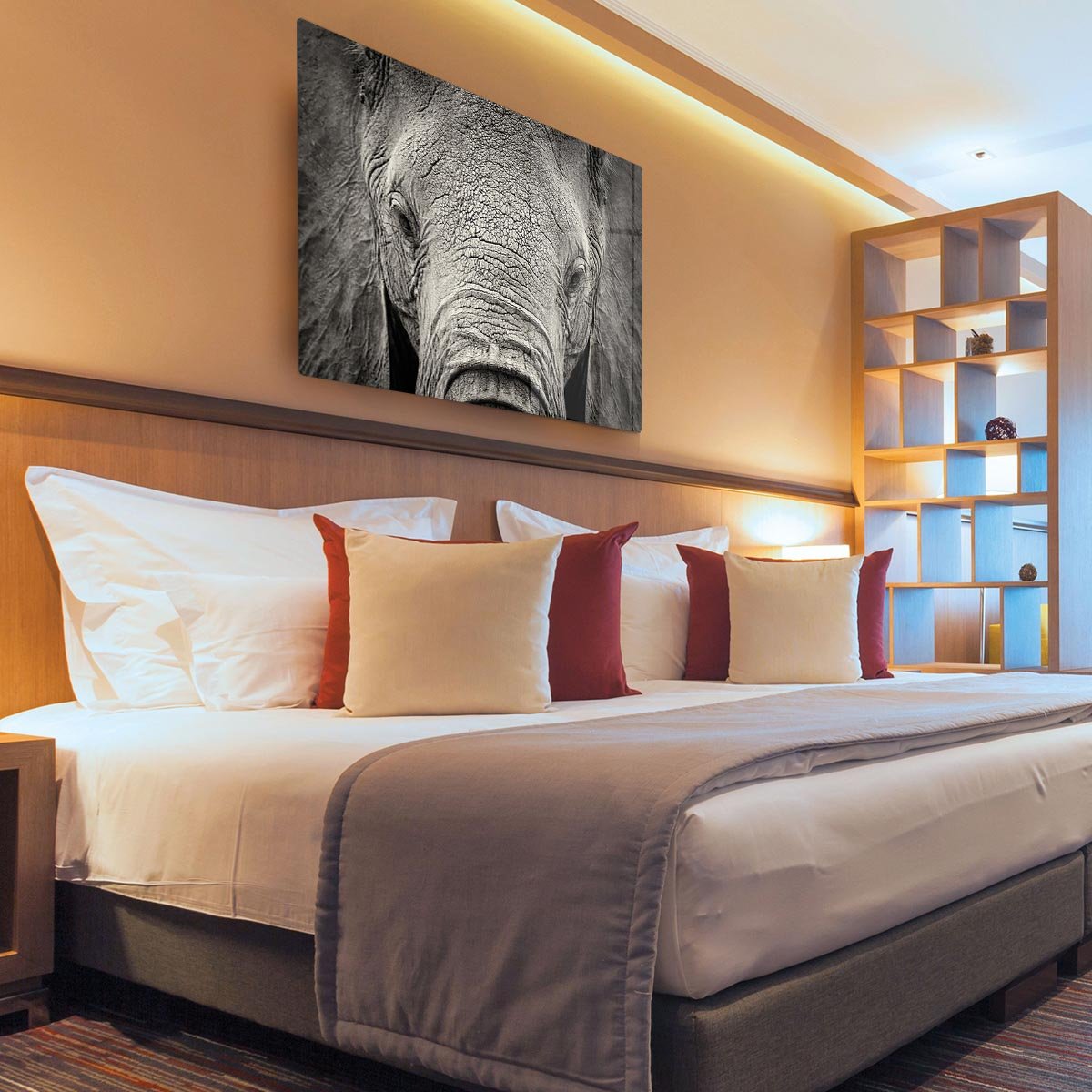 Close-up of African Elephant HD Metal Print - Canvas Art Rocks - 3
