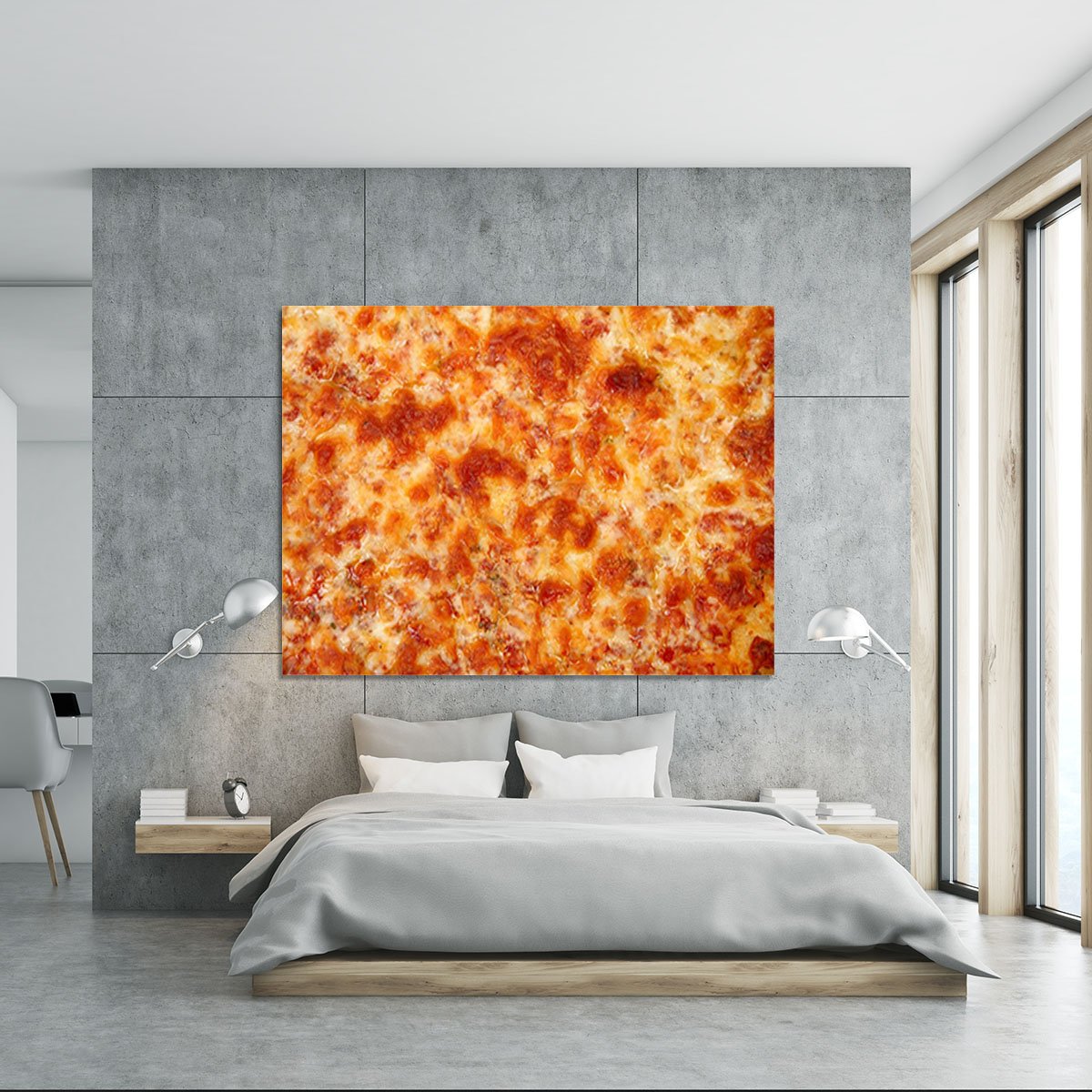 Close up of Cheese Bread Pizza Canvas Print or Poster