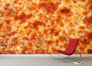 Close up of Cheese Bread Pizza Wall Mural Wallpaper - Canvas Art Rocks - 2