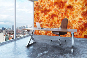Close up of Cheese Bread Pizza Wall Mural Wallpaper - Canvas Art Rocks - 3