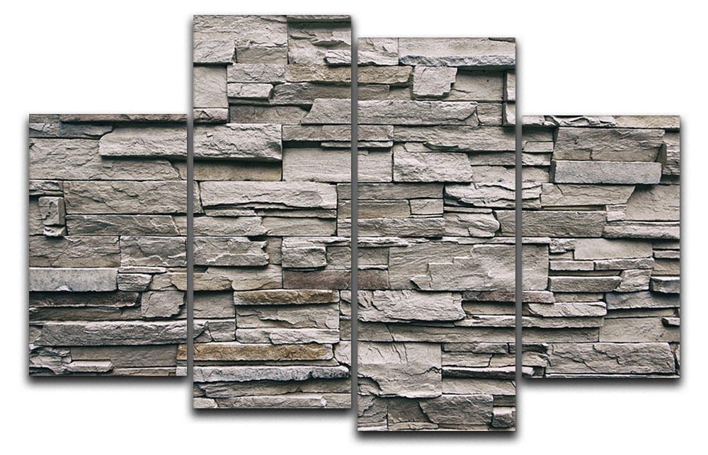 Close up of modern style design 4 Split Panel Canvas - Canvas Art Rocks - 1