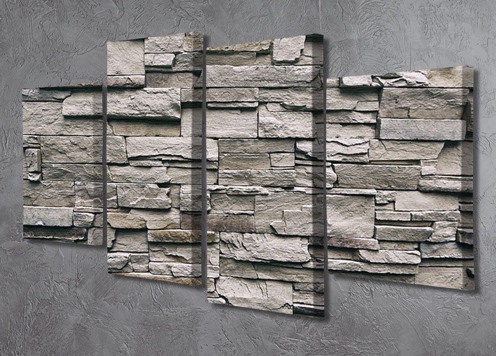 Close up of modern style design 4 Split Panel Canvas - Canvas Art Rocks - 2