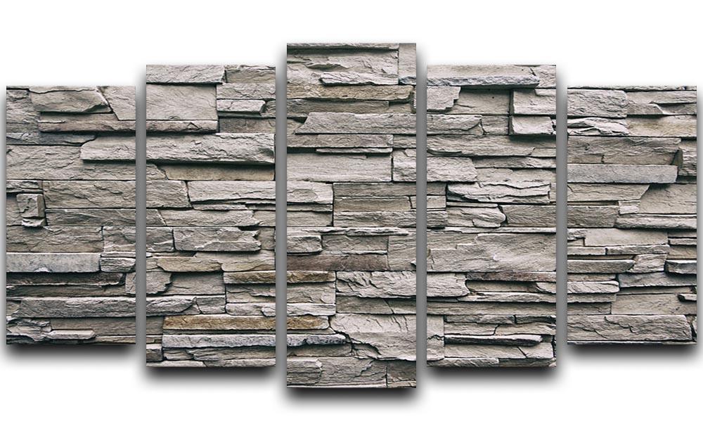 Close up of modern style design 5 Split Panel Canvas - Canvas Art Rocks - 1