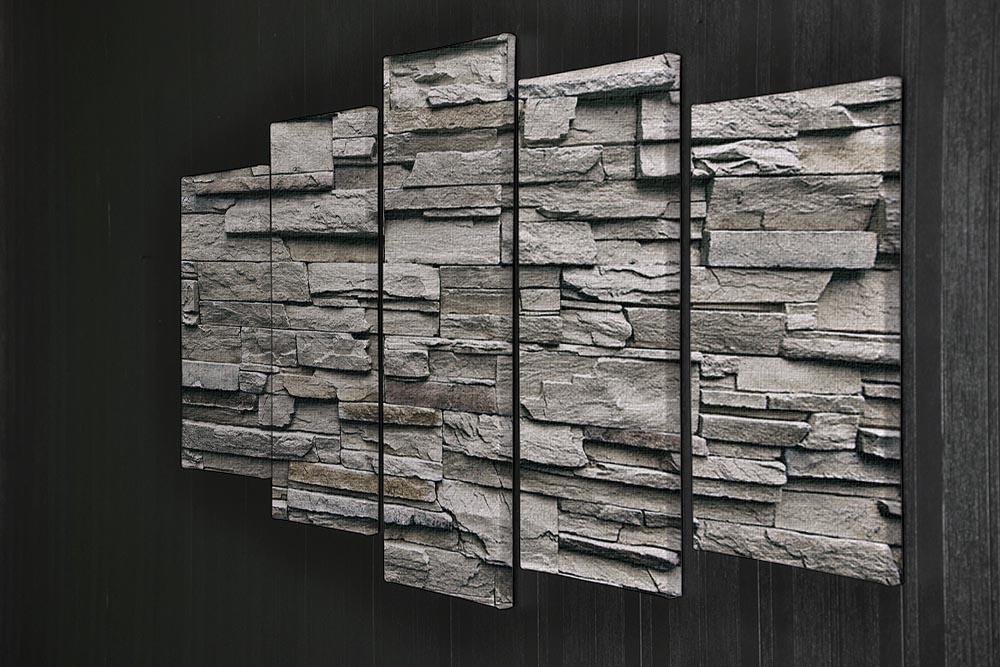 Close up of modern style design 5 Split Panel Canvas - Canvas Art Rocks - 2