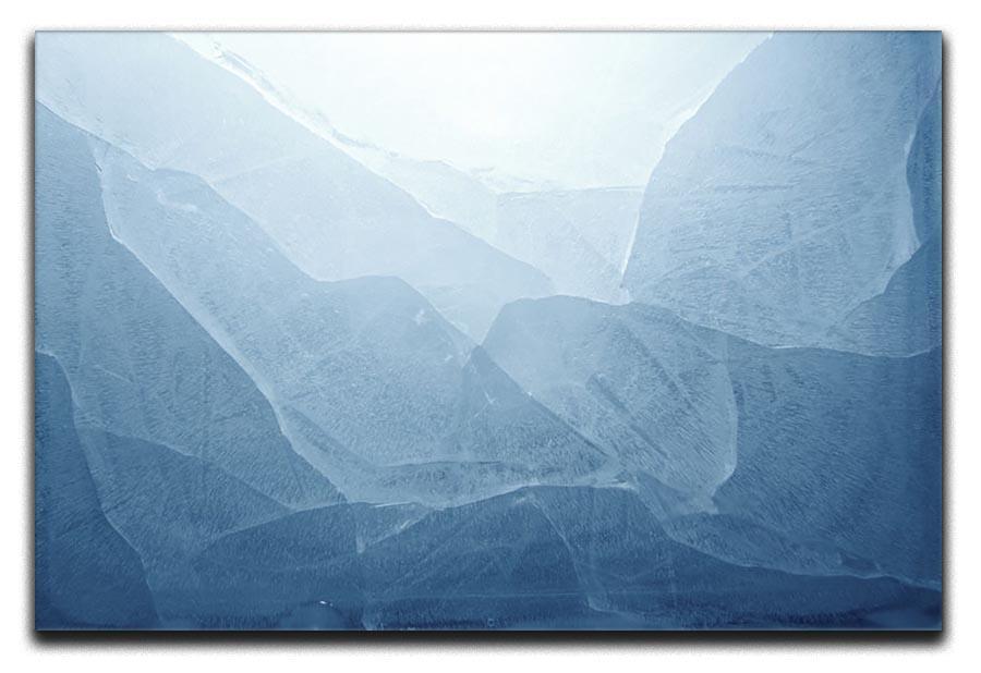 Closeup of blue ice background Canvas Print or Poster  - Canvas Art Rocks - 1