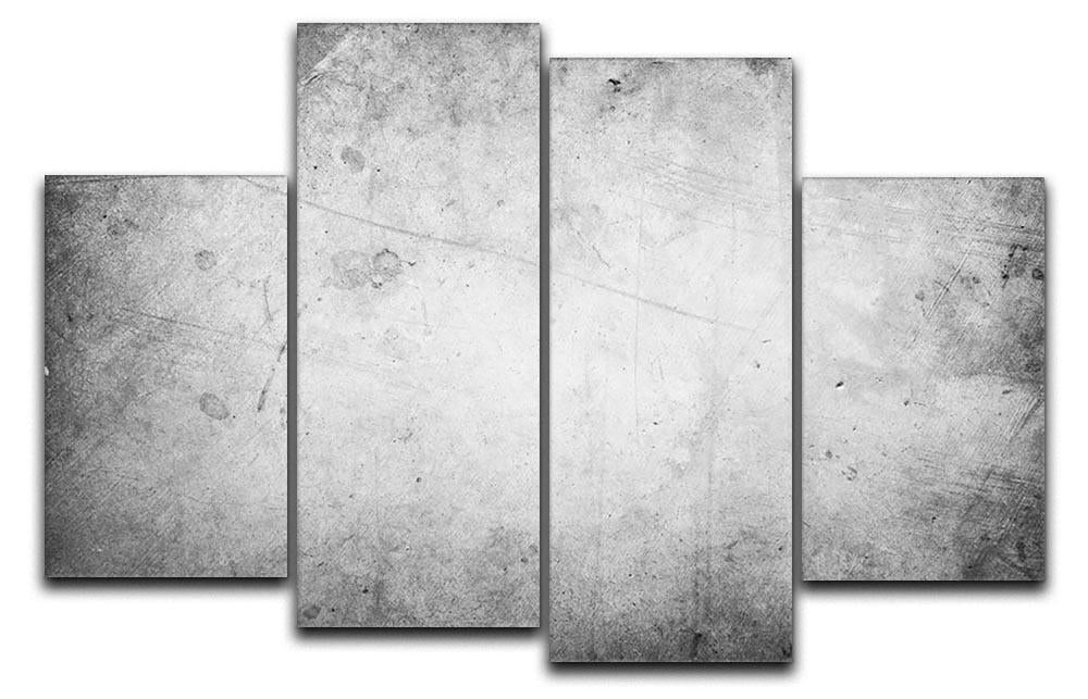 Closeup of textured grey wall 4 Split Panel Canvas - Canvas Art Rocks - 1