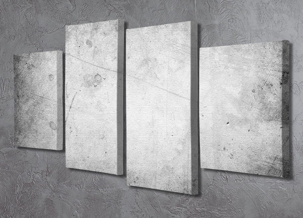 Closeup of textured grey wall 4 Split Panel Canvas - Canvas Art Rocks - 2
