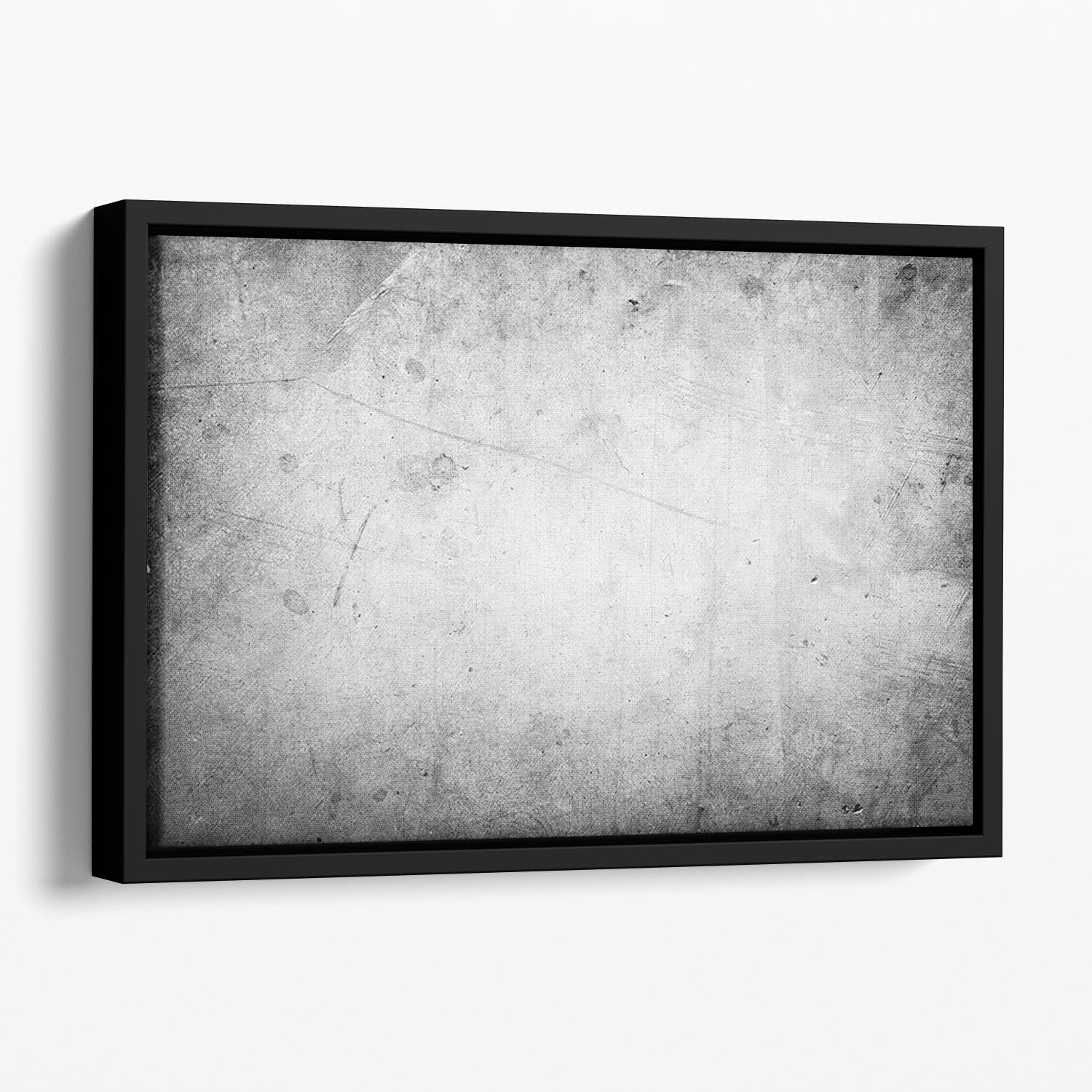 Closeup of textured grey wall Floating Framed Canvas - Canvas Art Rocks - 1