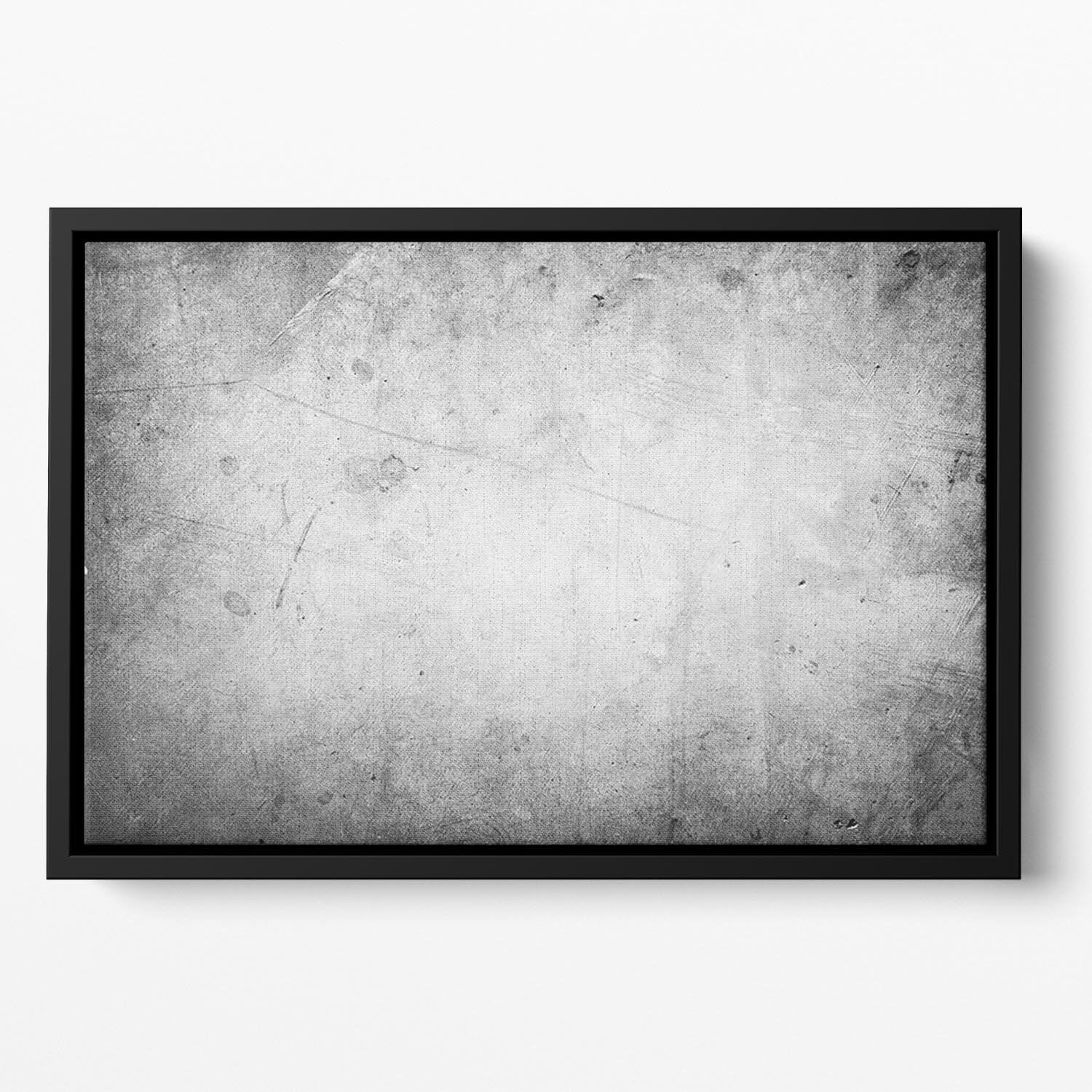 Closeup of textured grey wall Floating Framed Canvas - Canvas Art Rocks - 2